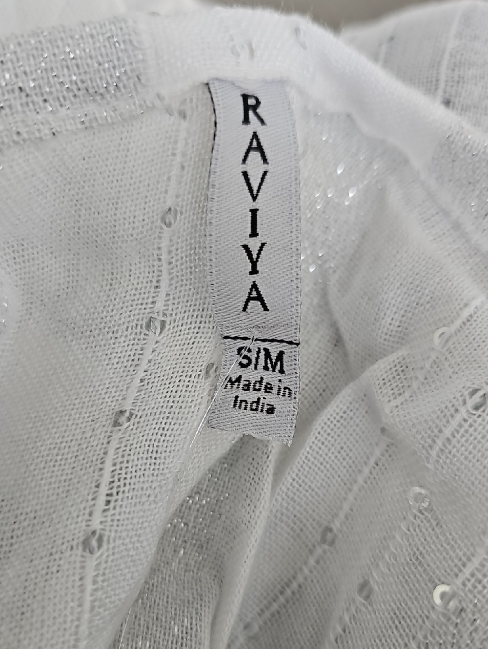 NWT Raviya White Beach Cover Up with Sequins, Size S/M - Picture 10 of 12